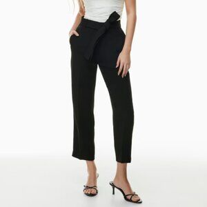 Aritzia Wilfred Tie Front Crepe Pant‎ Black 8